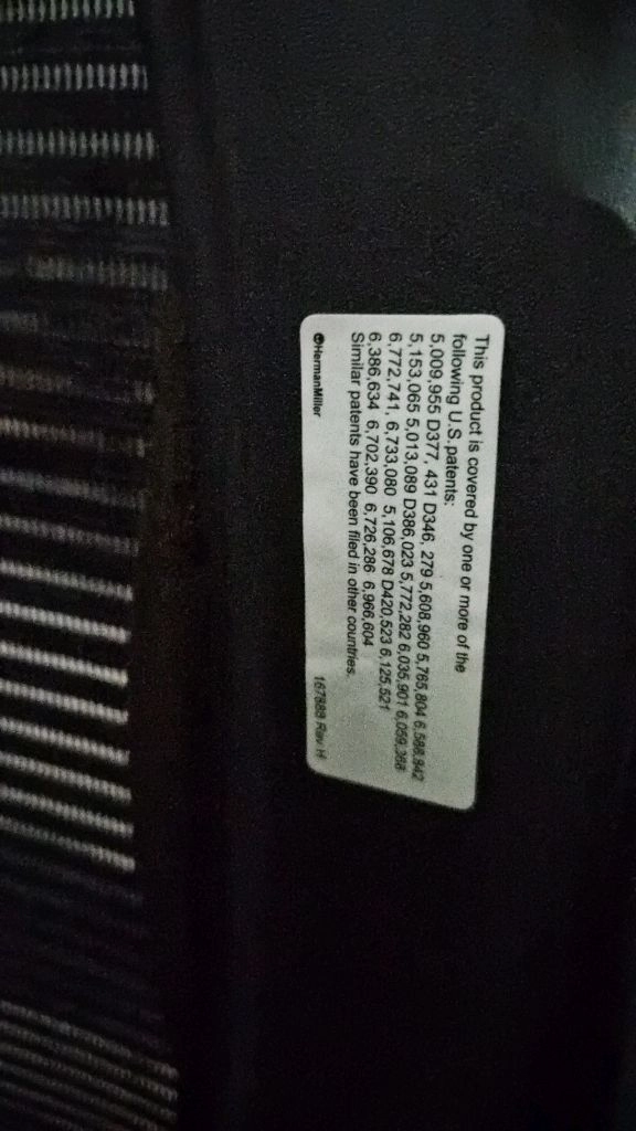hermanmiller(허먼밀러) aeron(에어런)classic체어 이미지