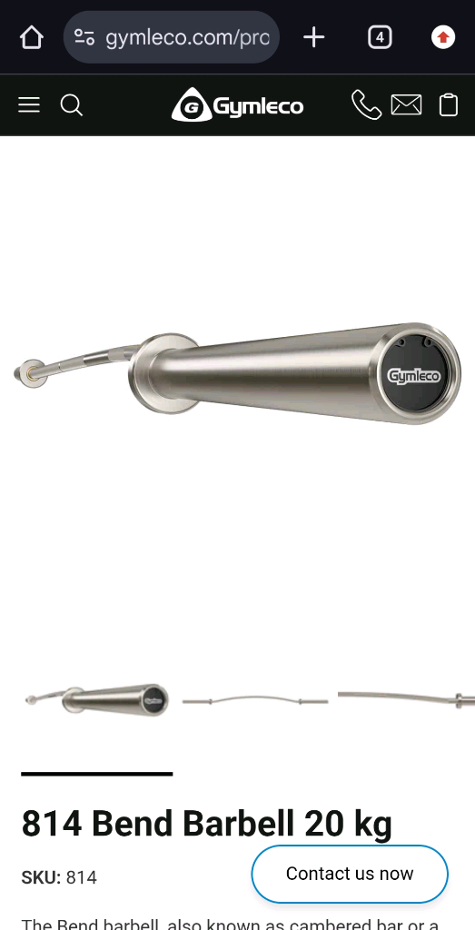 GymLeco Bend Barbell (짐레코 밴드 바벨 버팔로 바 홈짐 스쿼트 벤치 헬스) 이미지
