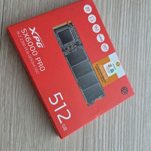 미개봉 adata xpg sx6000 pro 512gb m.2 ssd 이미지