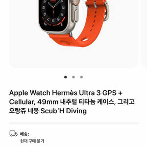 애플워치 울트라3 에르메스 오랑쥬네옹 밴드(풀구성) 이미지