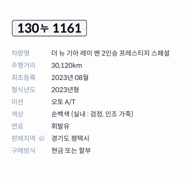 레이 반디(BANDI) 캠핑카 이미지