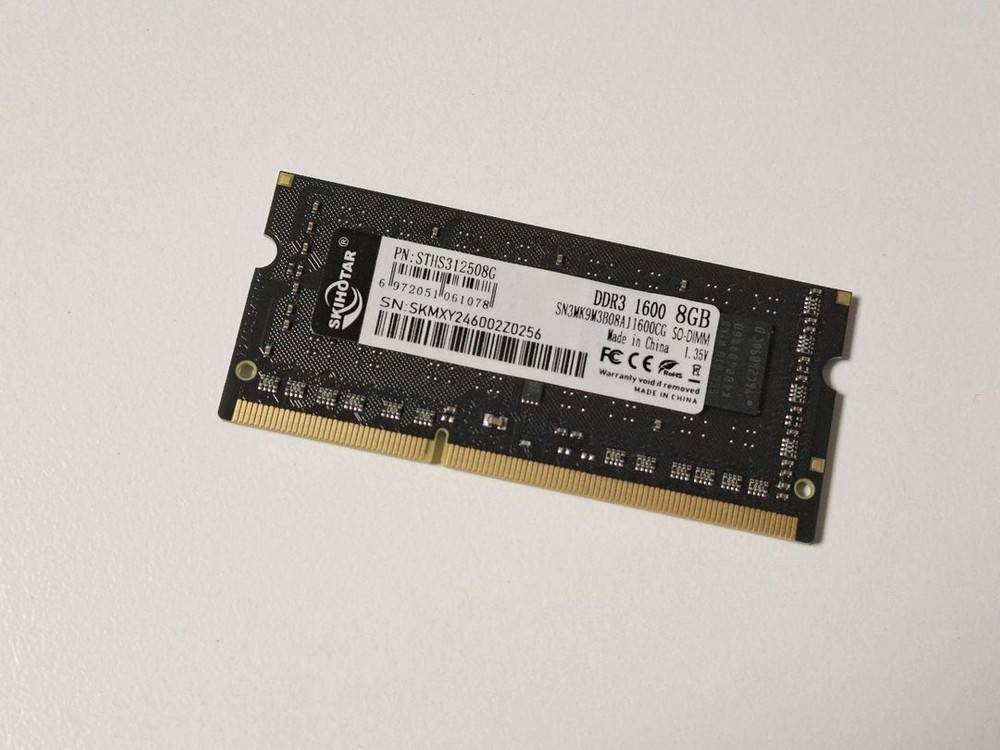 노트북용 DDR3-1600 램 메모리 8GB 8G 8기가 1개 노트북 이미지