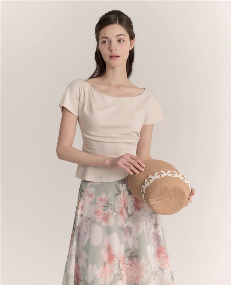(새상품) 그레이스유 마리아 플라워 롱 스커트 민트 S사이즈 이미지