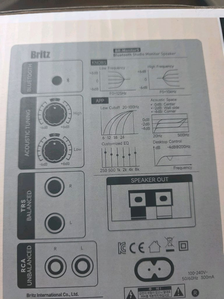 브리츠블루투스스피커 모니터5 BR-Monitor5 스피커 미개봉 새상품 이미지