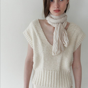 더릴 래쉬 니트 베스트 Lash Knit Vest_Cream 이미지