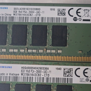 삼성 DDR4 8GB 2666V 두장 C다이 총 16램 데스크 탑 용 이미지
