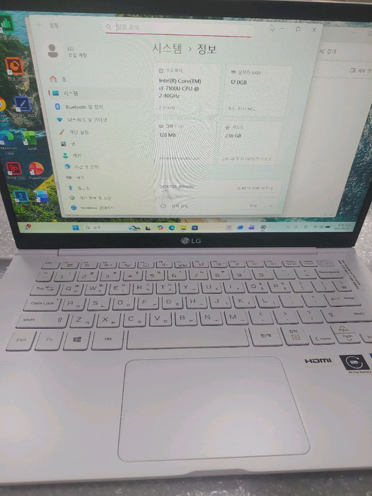 LG 그램 14Z980-MR3MK SSD256G 메모리12G 업그레이드된 노트북 판매합니다 이미지