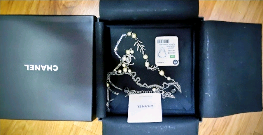 Chanel Pearl Necklace 진품 18금 Grey Metal 목걸이진주 18k Gold 샤넬cc 이미지