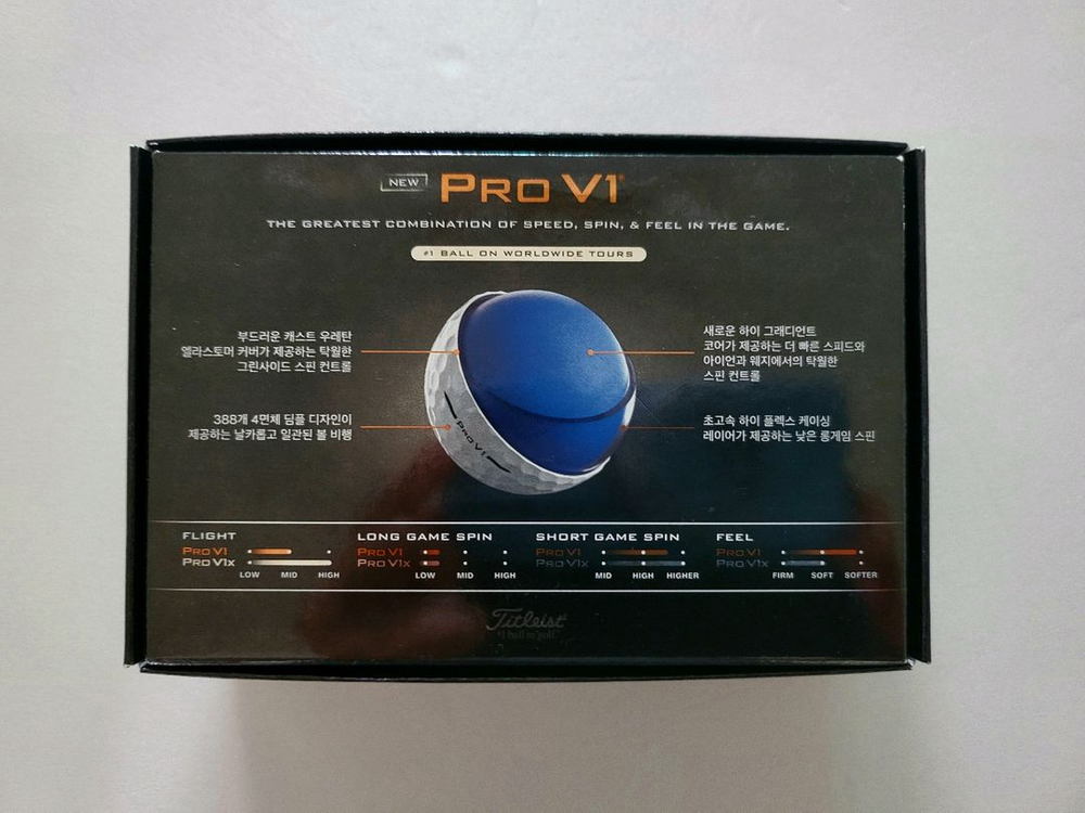 2025년 신상 타이틀리스트 PRO V1골프공 이미지