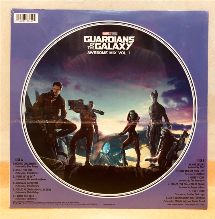 LP ; OST - guardians of galaxy 가디언즈 오브 갤럭시 엘피 음반 2장 픽쳐디스크 영화 음악 이미지