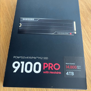 삼성 9100 PRO SSD 4TB 히트싱크 (미개봉 새제품) 이미지