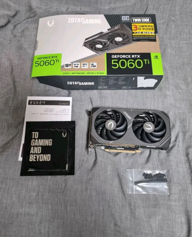 조텍 RTX 5060Ti 16gb 트윈 엣지 그래픽카드 - 안심되는 중고거래