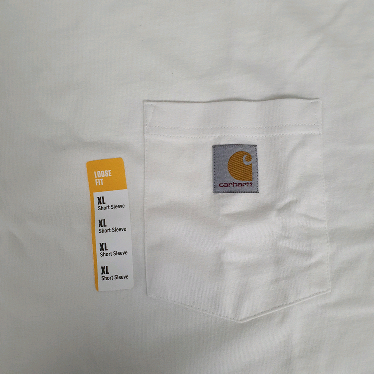 k16 칼하트 루즈핏 헤비웨이트 포켓 반팔티 XL 화이트 이미지
