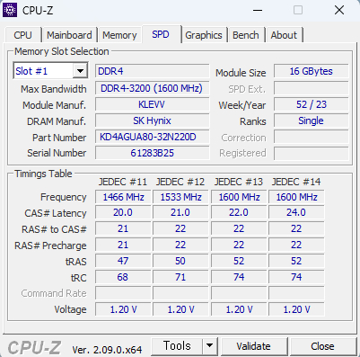 DDR4 램 KLEVV 16기가 판매(23년52주차) 이미지