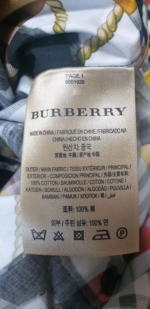 (새상품) 버버리 아카이브 프린트체크셔츠 롱원피스 이미지