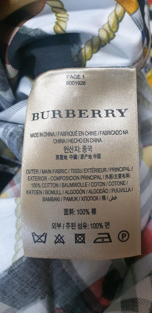 (새상품) 버버리 아카이브 프린트체크셔츠 롱원피스 이미지