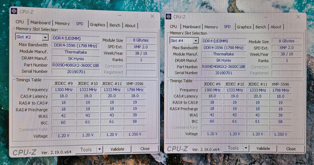 써멀테이크 DDR4 16GB 3600 CL18 TOUGHRAM RGB 블랙 (16GB(8Gx2)) 이미지