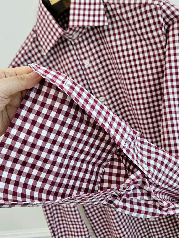 톰포드 깅엄 체크셔츠 [ 에르메스 톰포드 로로피아나 루이비통 키톤 벨루티 브리오니 ] 이미지