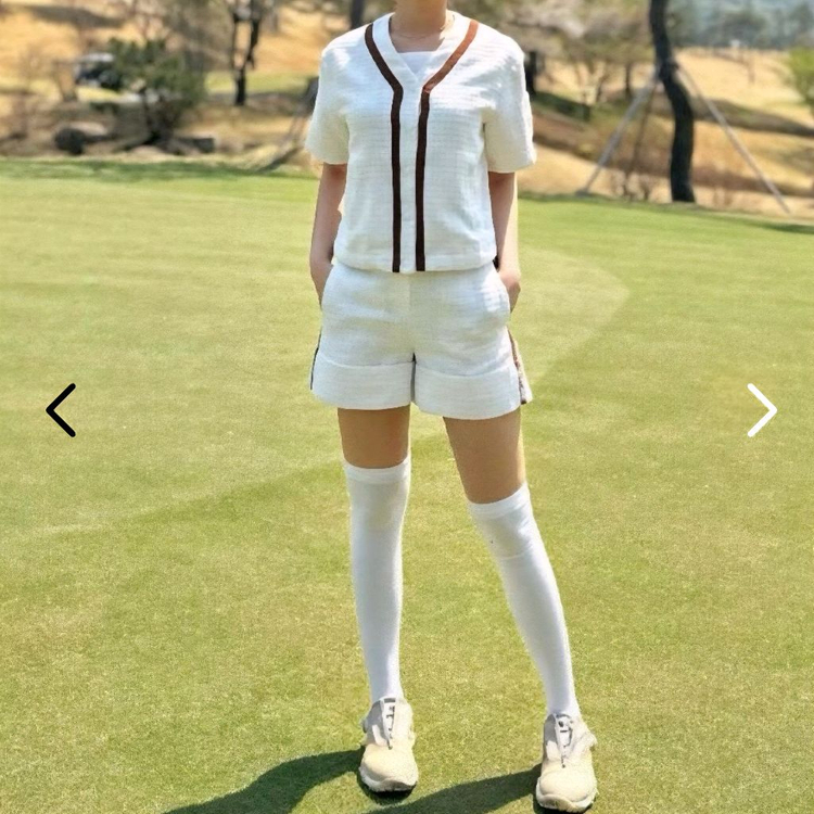 지포어 여성 트위드 반바지 세트 이미지