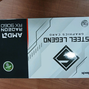 에즈락 스틸레젠드 RX 9060 XT 8G 3팬 그래픽카드 새제품 이미지