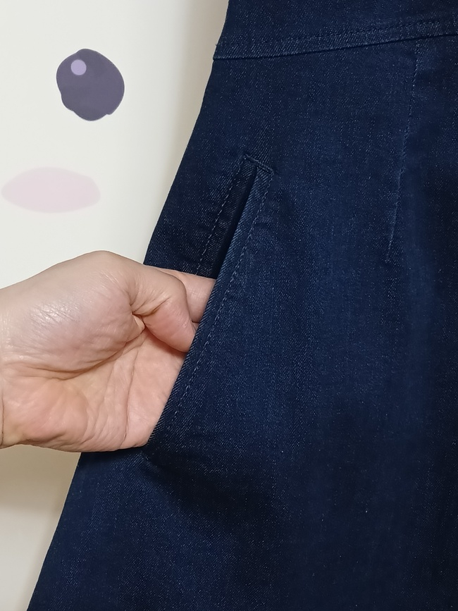 (85) 주시주디 스판 데님 미니 원피스 이미지