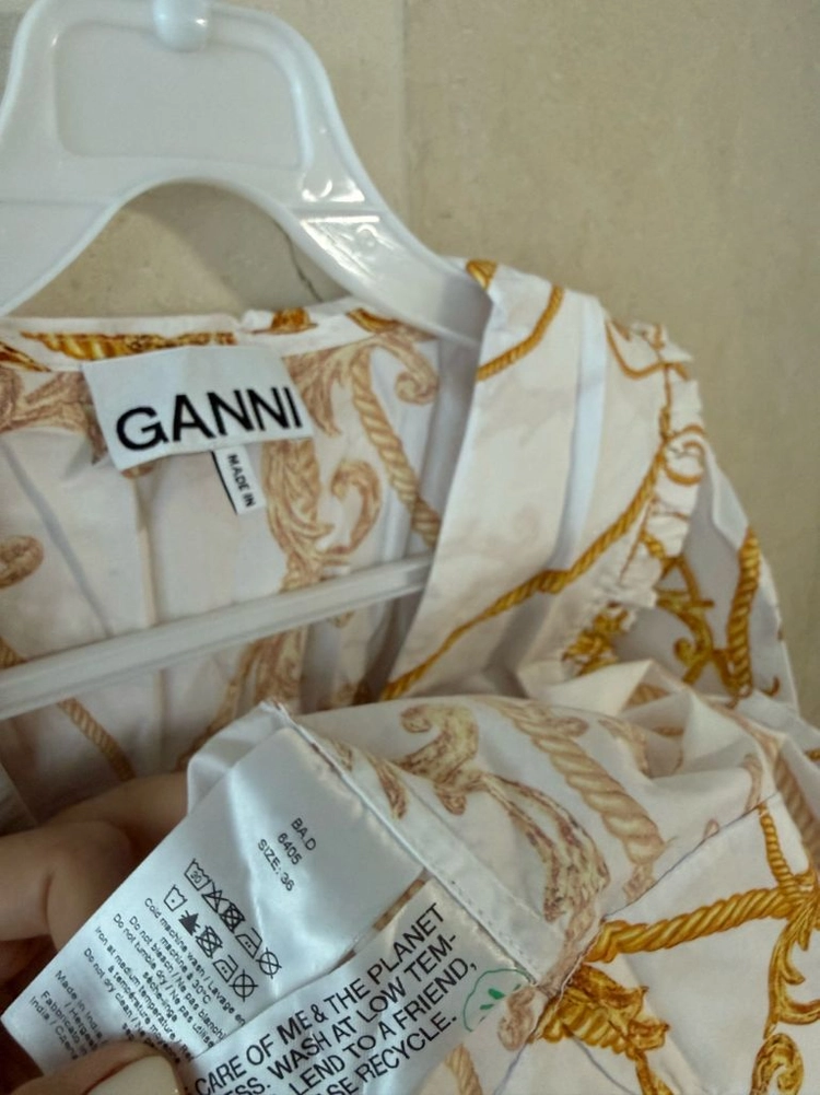 Ganni 가니 체인패턴 셔츠 새상품 이미지