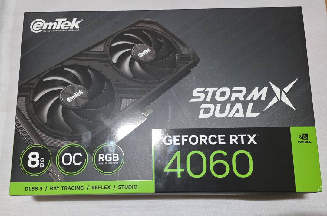 이엠텍 rtx 4060 스톰 듀얼 그래픽카드 이미지