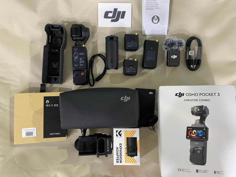 DJI 오즈모 포켓3 크리에이터 콤보 + 기타 액세서리 | 총 120만원 상당 풀세트 판매합니다 이미지