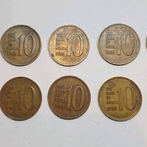 1980년 10원 동전 10개일괄 이미지
