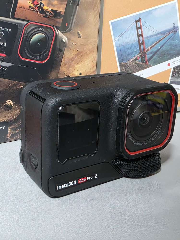 [상태:Good!!][풀박스] 인스타360 에이스프로2 + 스냅샷 키트 + MOVMAX 빈티지 카메라 케이스 이미지