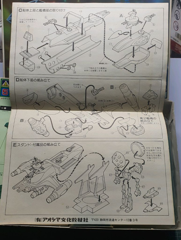 고전 프라 아오시마 전설거신 이데온 시리즈 전함,메카류들(전부 미개봉) 이미지