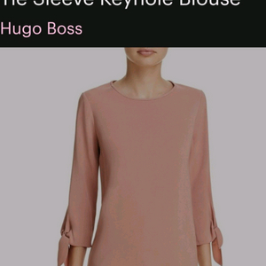(새상품)HUGO BOSS 휴고보스 7부소매 리본 스판 블라우스 이미지