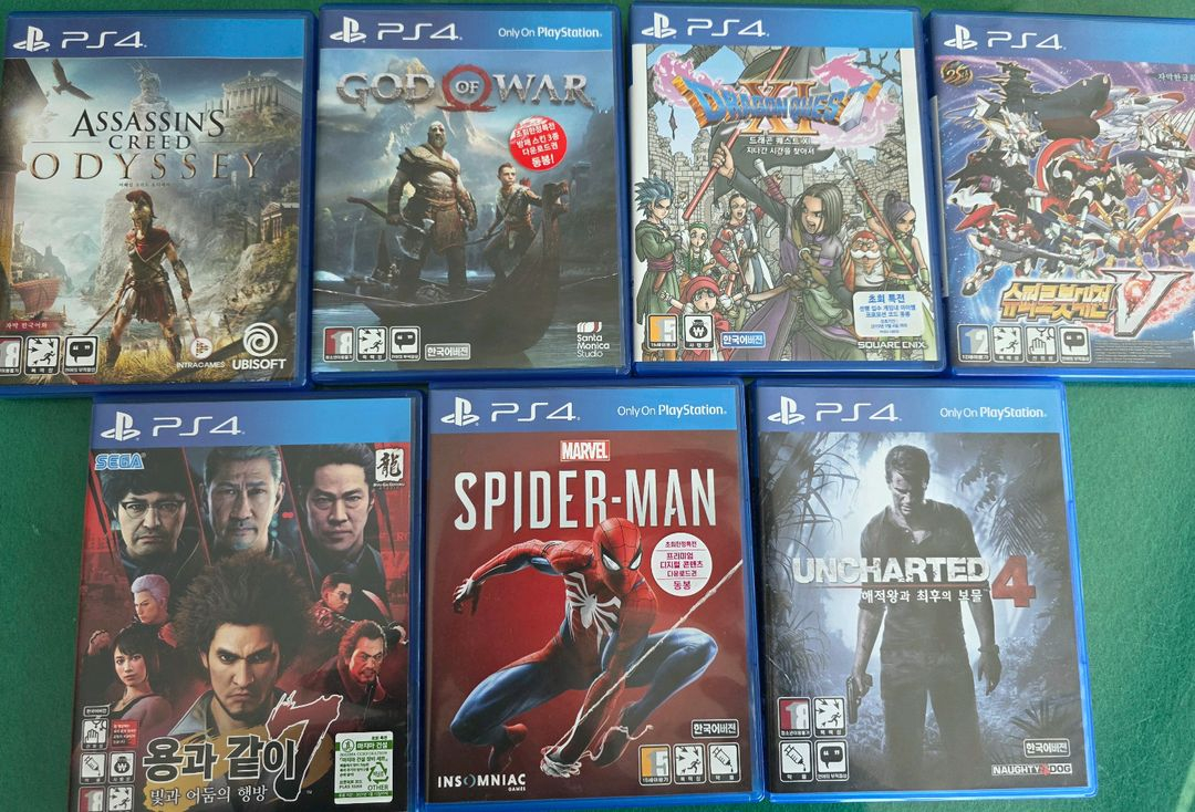 PS4 게임 타이틀 모음 이미지