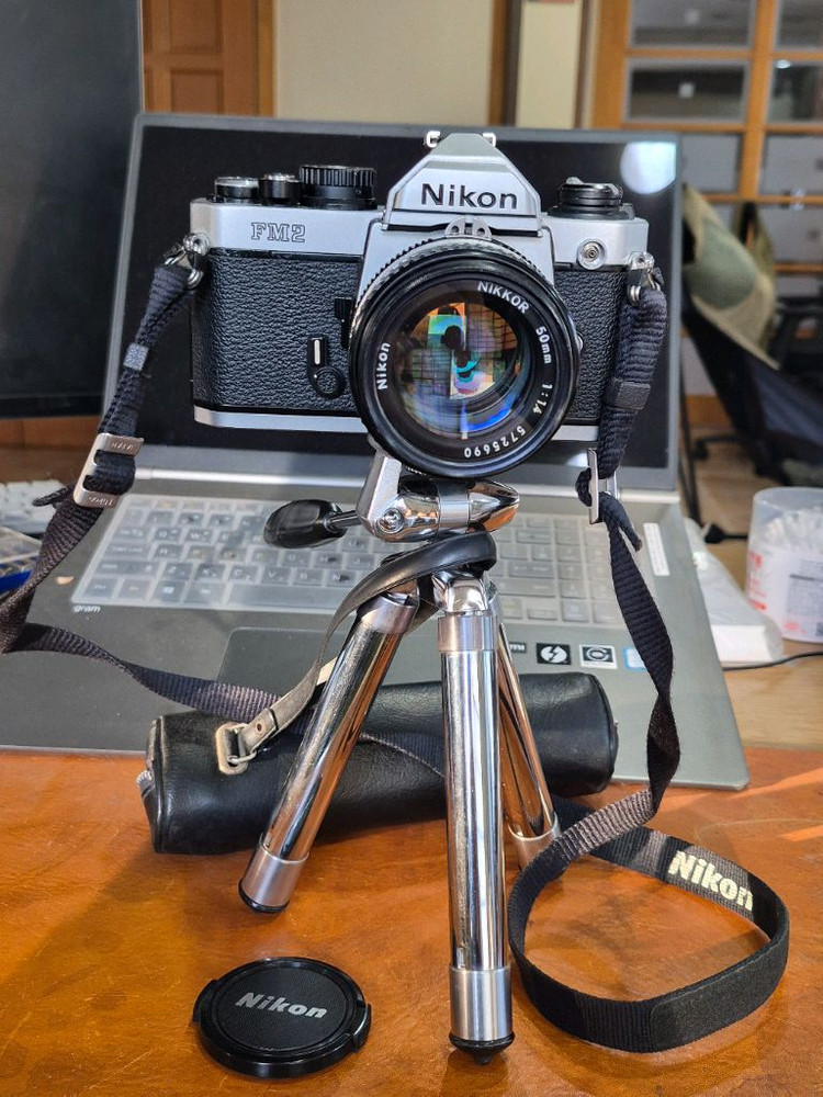 nikon fm2 필름카메라 + 렌즈 세트 이미지