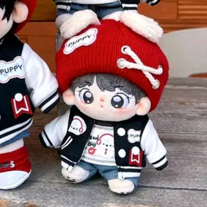 10cm 10깅 솜인형 옷 인형 옷 옷장 누이 비니 빨강 캐주얼 옷 세트 이미지
