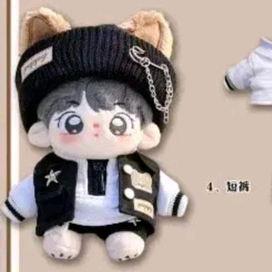 10cm 10깅 솜인형 옷 인형 옷 옷장 여우 비니 점퍼 세트 이미지