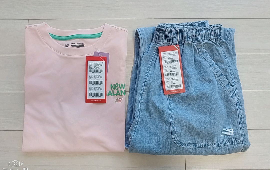 뉴발란스키즈 ESSENTIAL 로고포인트 기능성 반팔티 라이트핑크 160 이미지