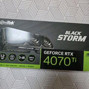 이엠텍 지포스 RTX 4070 Ti BLACK STORM D6X 12GB 이미지