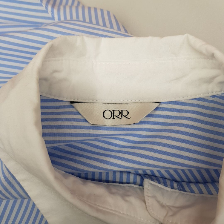 오르 ORR 블루 스트라이프 크롭 셔츠 M사이즈 이미지