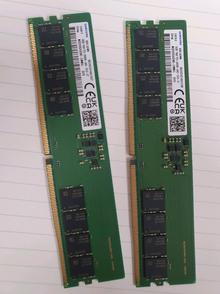 삼성 ddr5 16gb 44800(5600mhz) 램 신품 2개 이미지