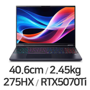 [단순개봉]에이서 프레데터 헬리오스 네오 16 AI 5070Ti 게이밍노트북 판매합니다 이미지