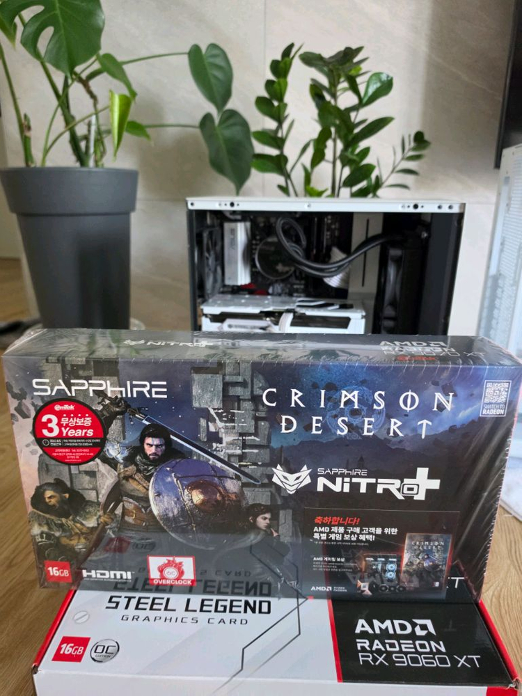 SAPPHIRE 라데온 RX 9070 XT NITRO+ OC D6 16GB 붉은사막 에디션. 미개봉. 이미지