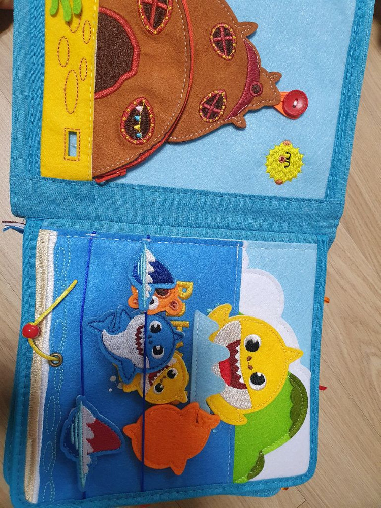 몬테소리 핑크퐁 마이퍼스트북 헝겊책 아기상어 이미지