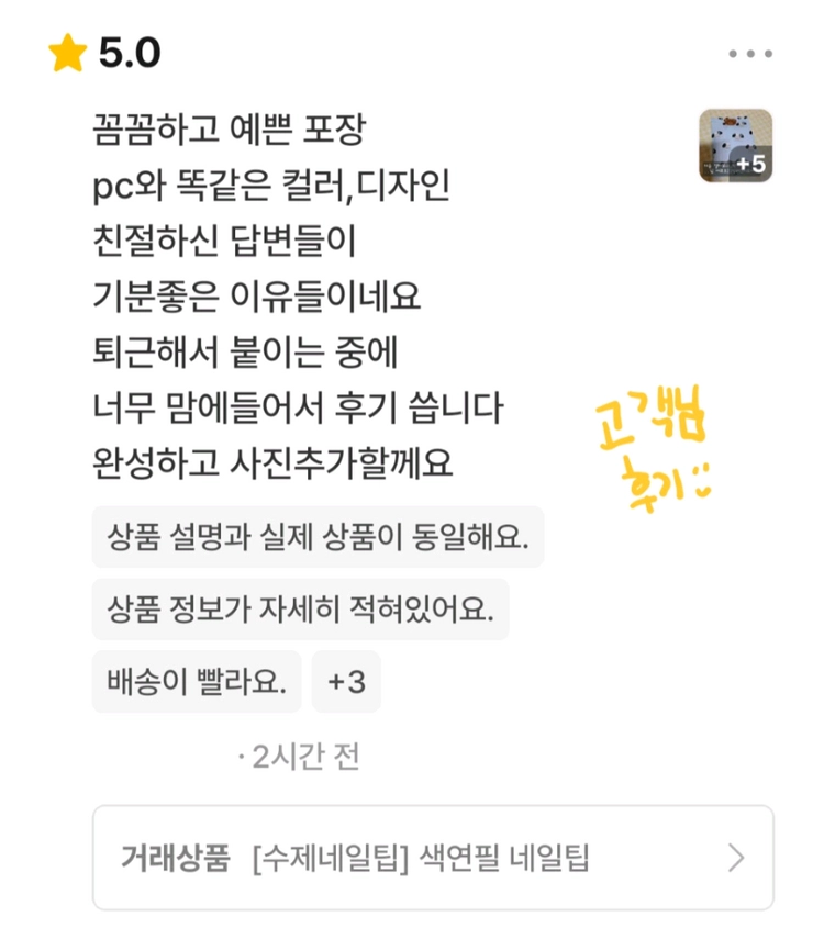 [수제네일팁] 색연필 네일팁 이미지