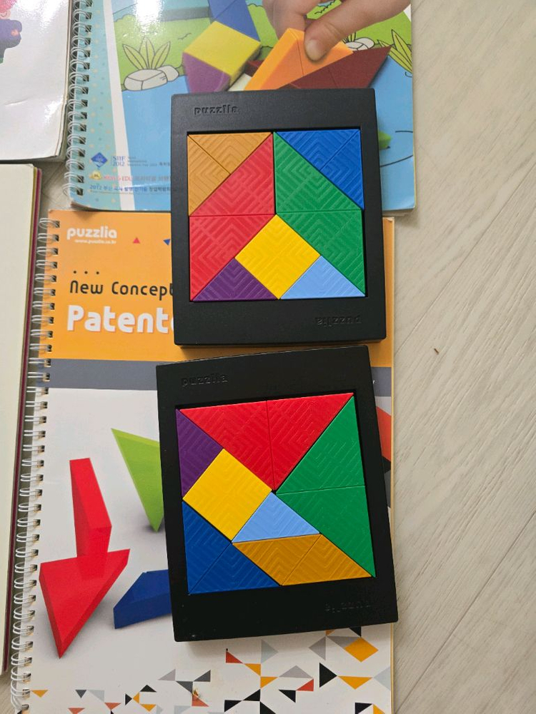 브레인숲 칠교&퍼즐리아 칠교 두세트씩 이미지