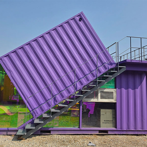 3X6 높이 4.5m A급 보라색 컨테이너 세컨하우스 캠핑 개조 이미지