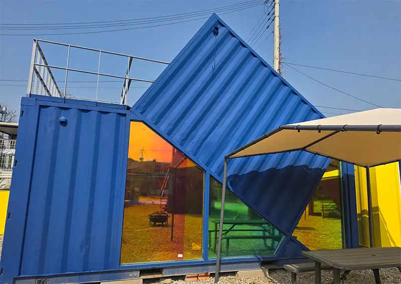3X6 높이 4.5m A급 파랑색 컨테이너 세컨하우스 캠핑 개조 - 안심되는 중고거래
