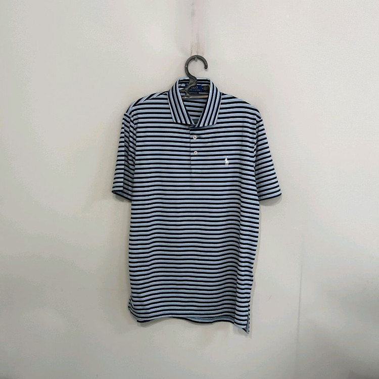 폴로 랄프로렌 신형 스트라이프 카라 반팔티 M 남성 이미지