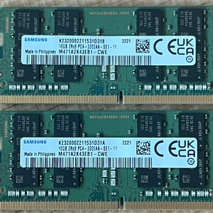 삼성 DDR4 16GB 3200MHz 노트북 램 2개 이미지