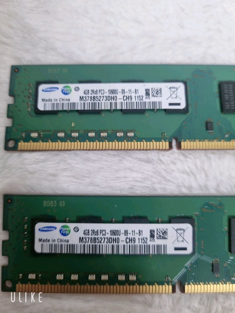 삼성 DDR3 4GB PC3-10600U 램 2개일괄 이미지
